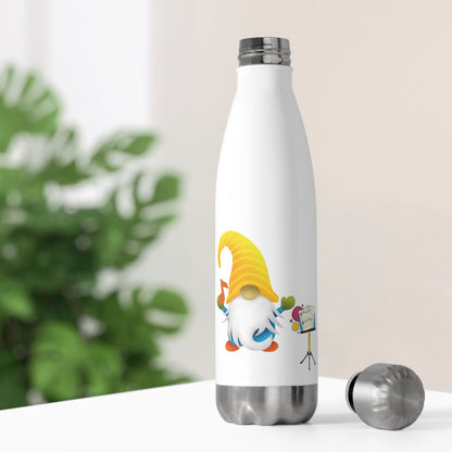 Melodies on the Go: Gnome Music Stand Insulated Water Bottle! 20oz
