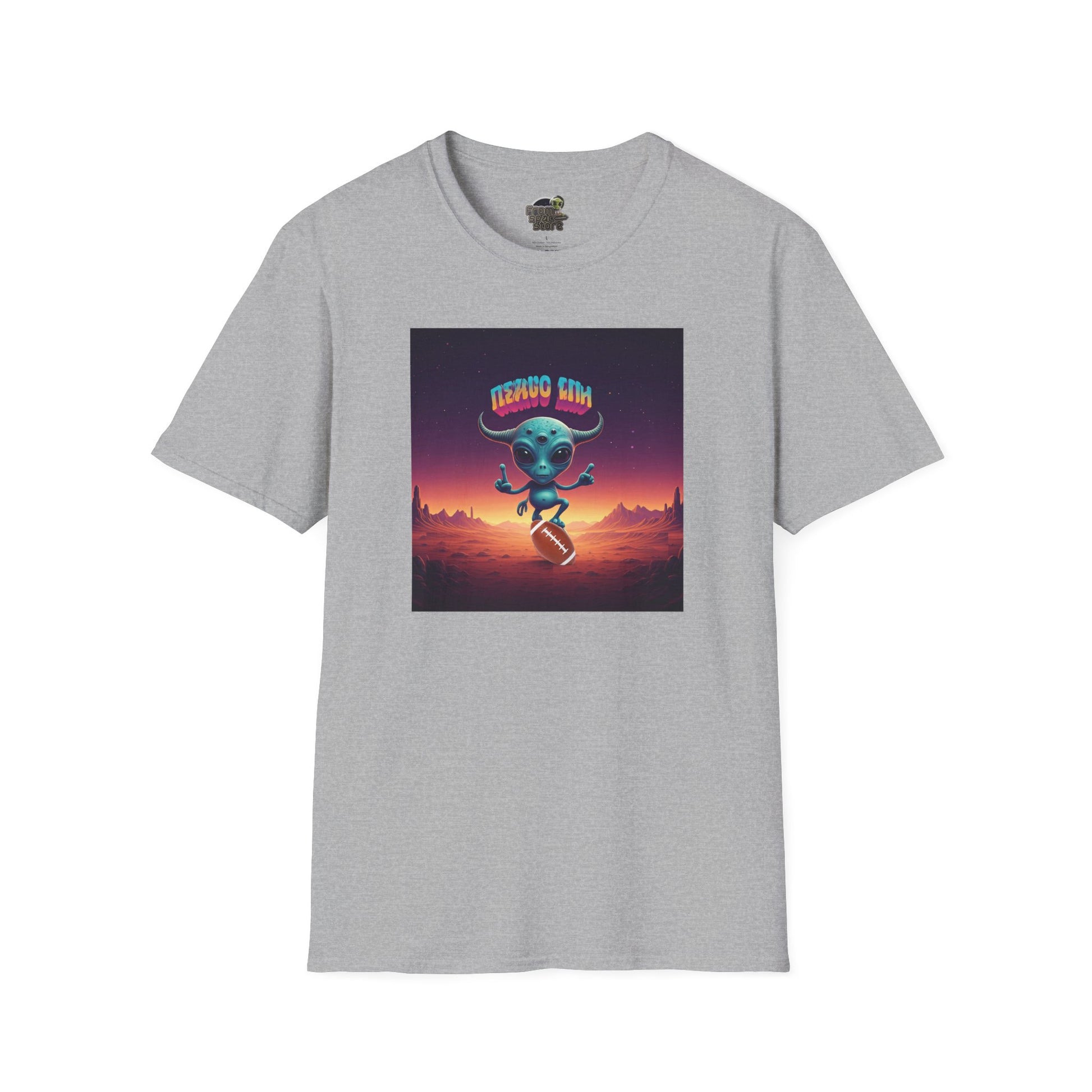 gray Alien football player unisex t-shirt