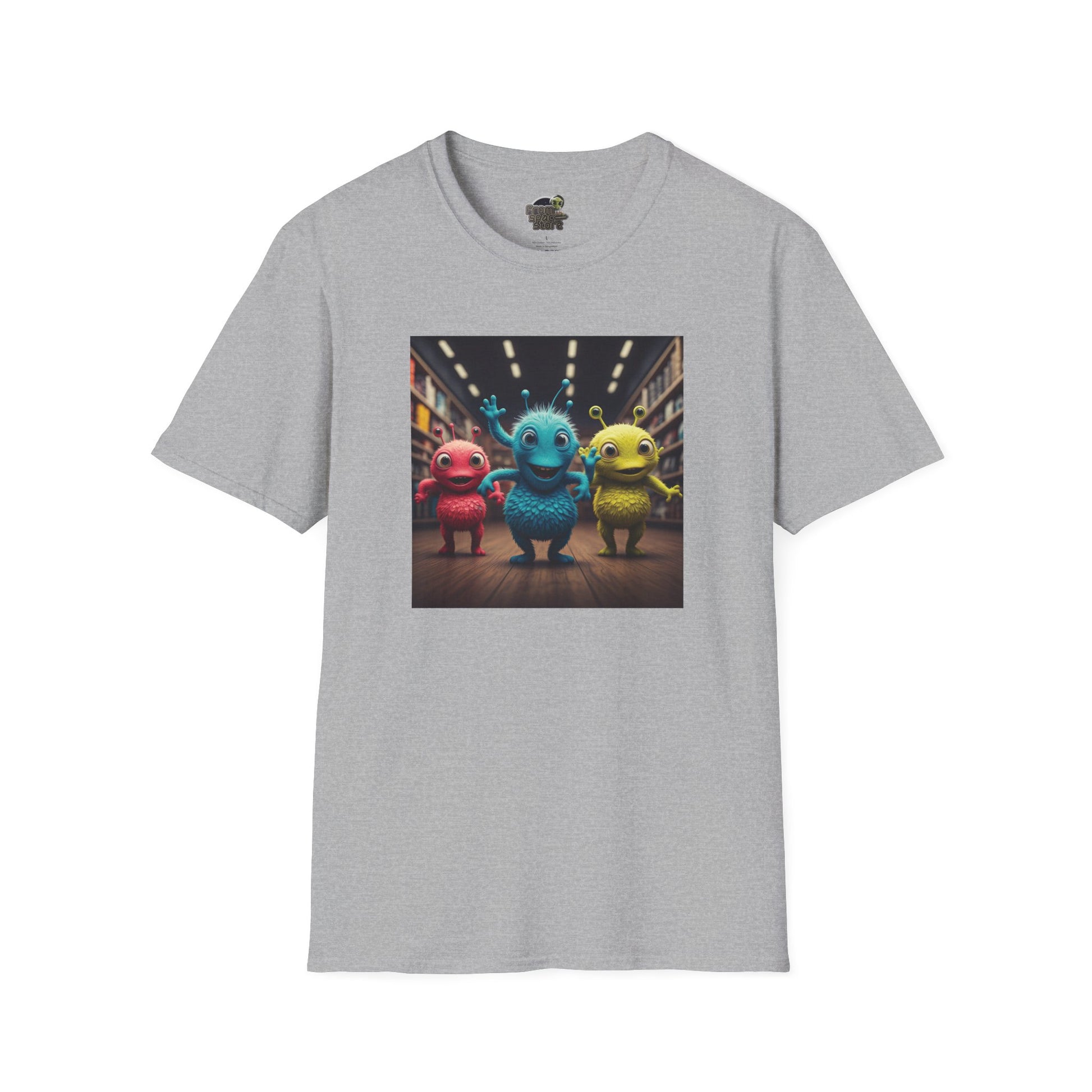  Alien dancer on a gray T-shirt: funny and unique design