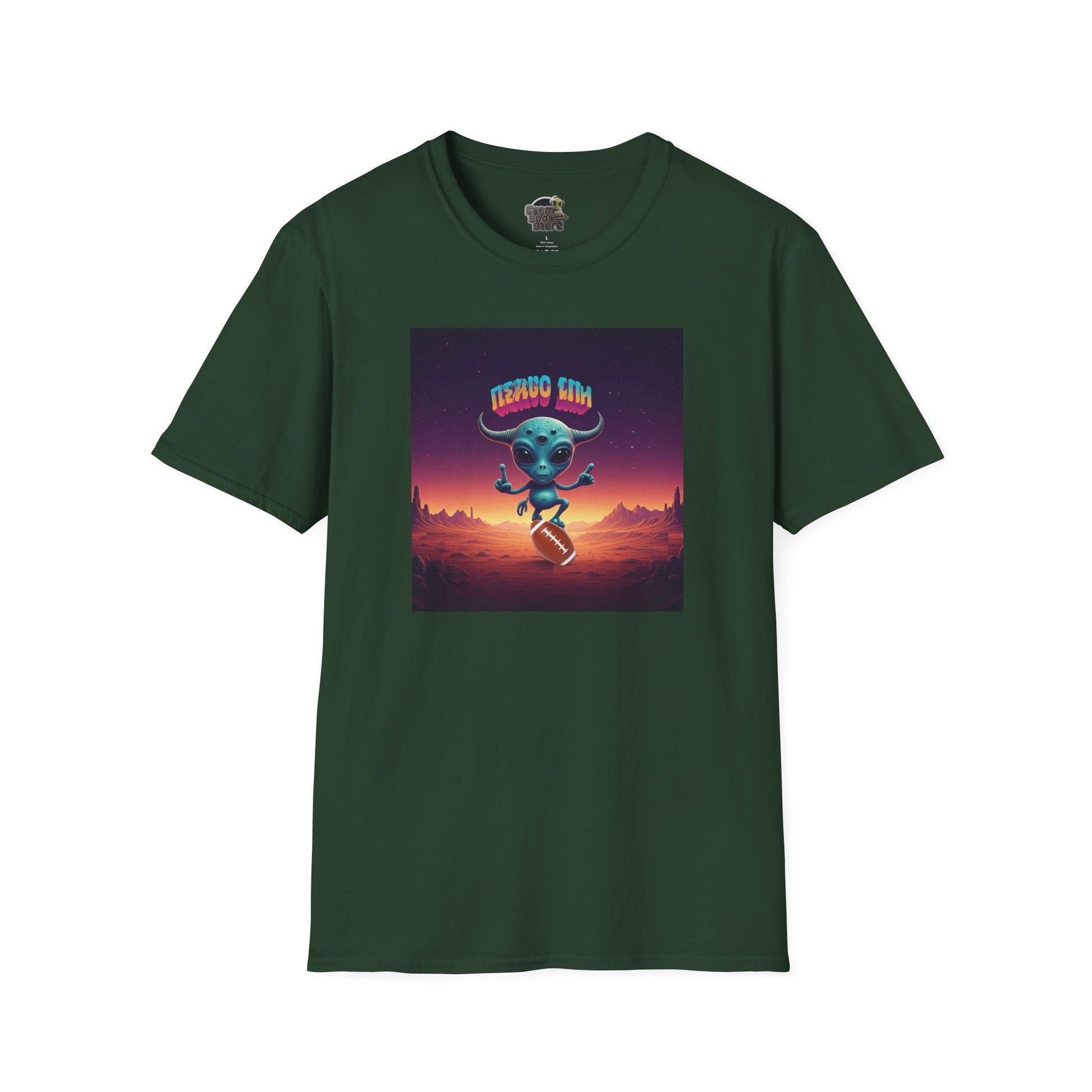forest green Alien football player unisex t-shirt