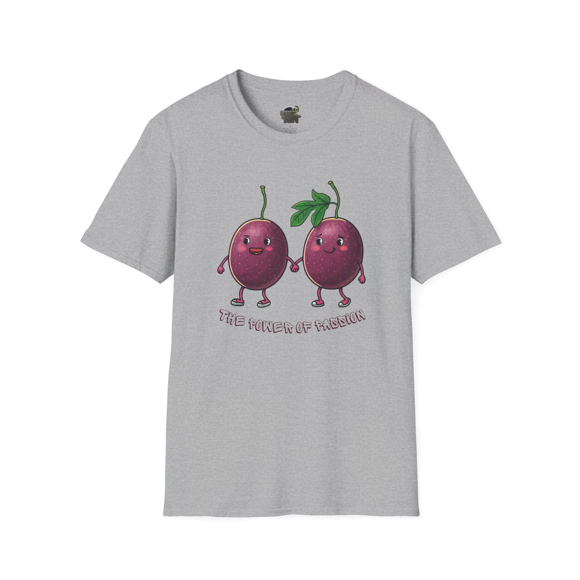 Power of Passion t-shirt: Funny Passion Fruit Love Tee Sport Grey Cotton