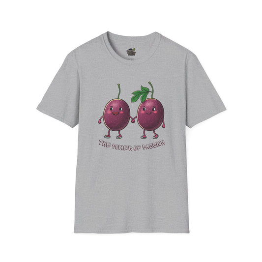 Power of Passion t-shirt: Funny Passion Fruit Love Tee Sport Grey Cotton