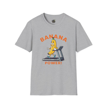 Banana Power t-shirt: Funny Fruit Workout Tee Sport Grey