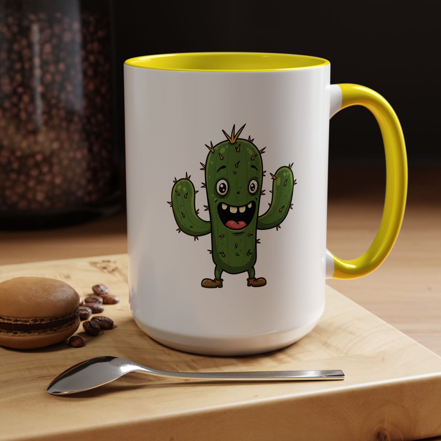 Cactus Mania Joyful Cactus Mug - Happy Ceramic Coffee Cup for Plant Lovers