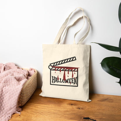 Haunted Hollywood: The Spooky Clapperboard Halloween Tote Bag