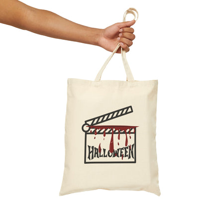 Haunted Hollywood: The Spooky Clapperboard Halloween Tote Bag