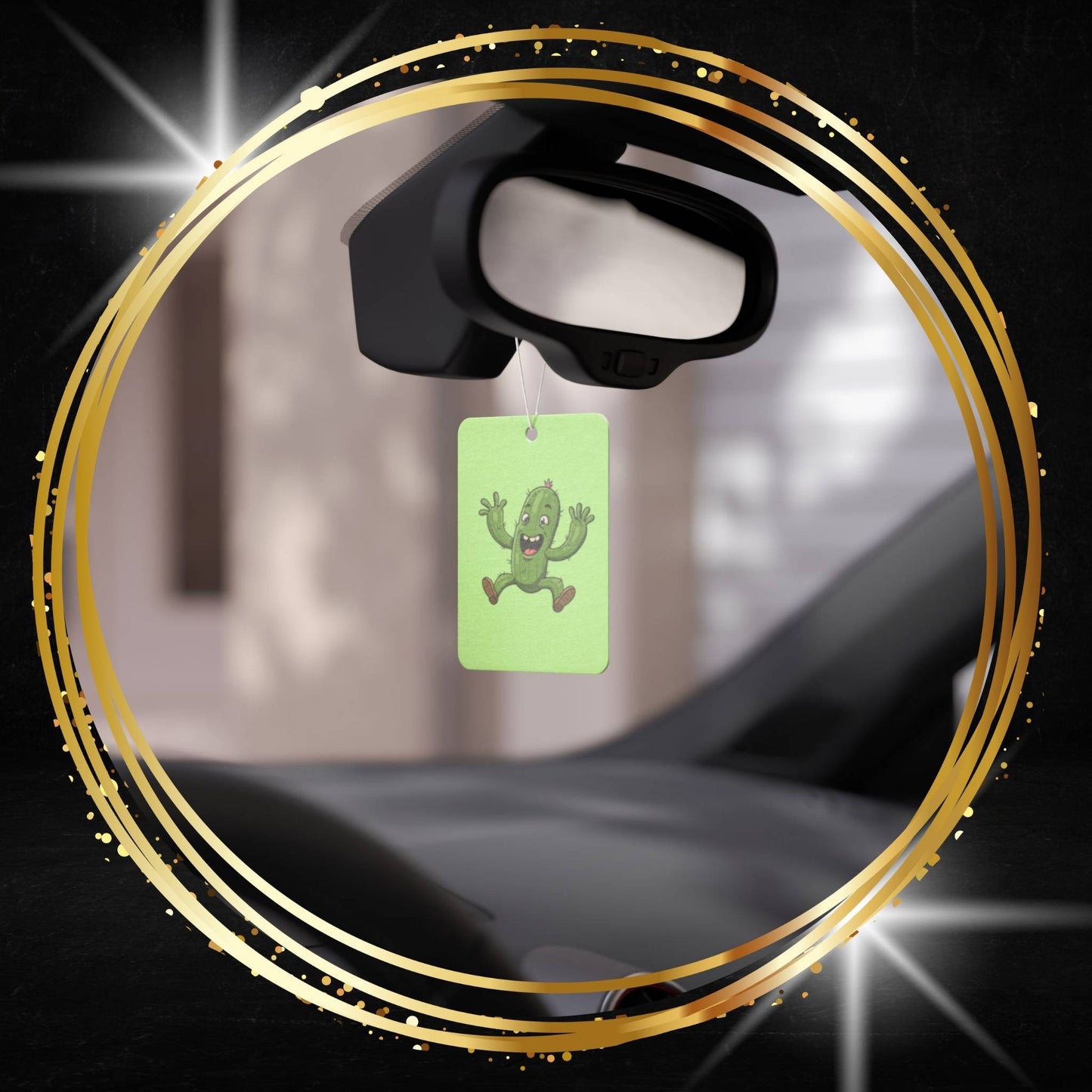 Jumping Cactus Car Air Freshener -  Power Car Freshener: Fresh Scent, Long-Lasting Fragrance, Funny Design