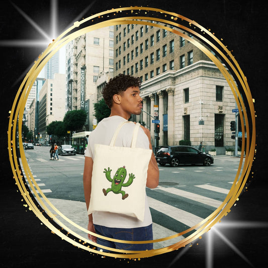 Happy Jumping Cactus Tote Bag - Eco-Friendly, Durable & Full of Joy!
