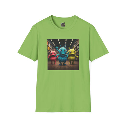  Alien dancer on a kiwi T-shirt: funny and unique design