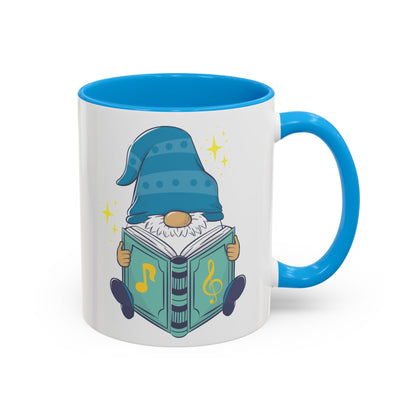 Whimsical Gnome & Music Book Mug - Brew Your Story | Ceramic Coffee & Tea Cup (11oz/15oz)