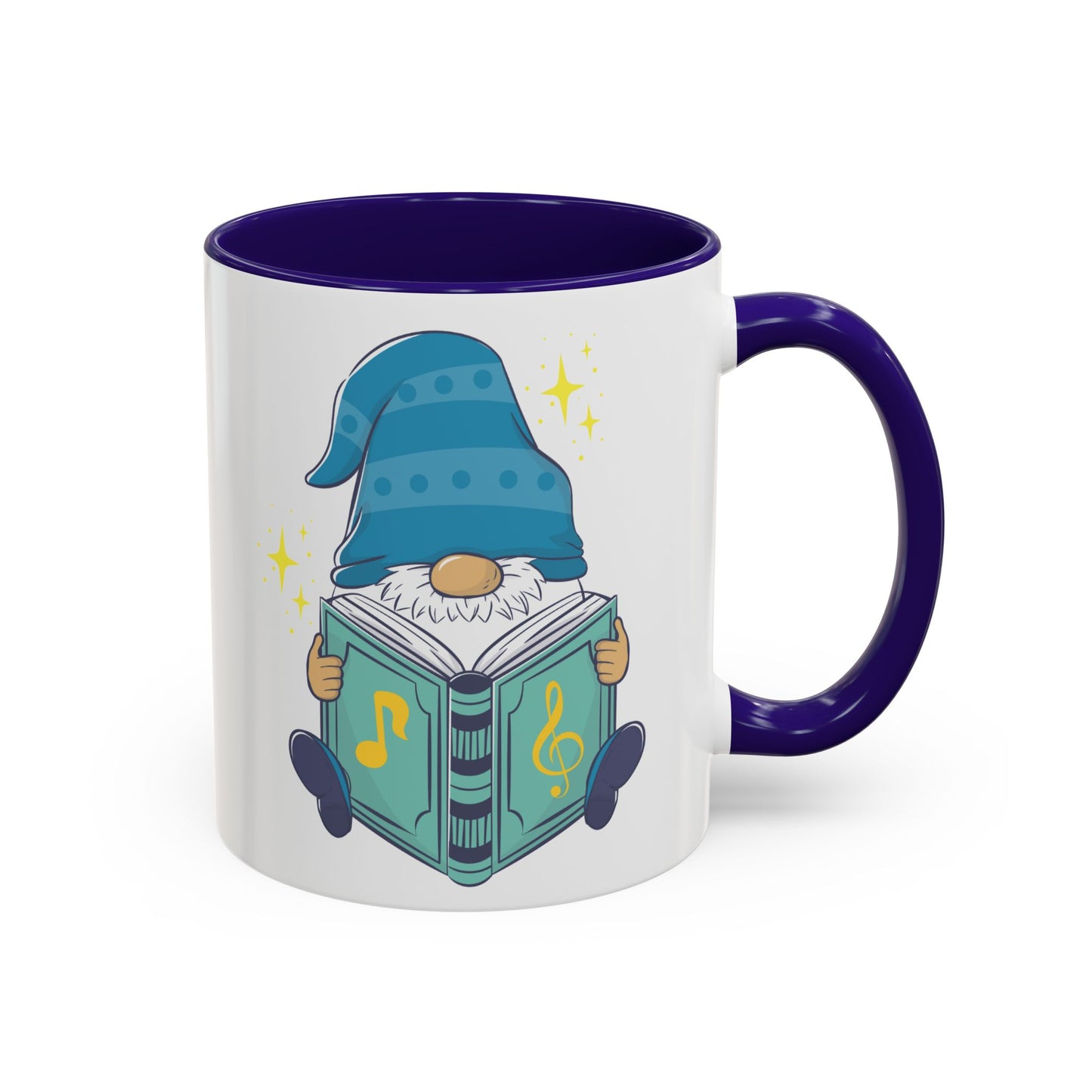 Whimsical Gnome & Music Book Mug - Brew Your Story | Ceramic Coffee & Tea Cup (11oz/15oz)