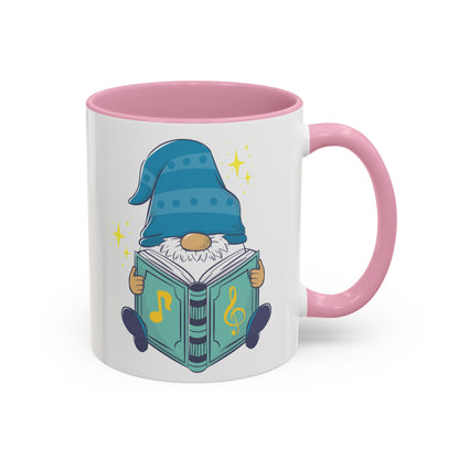Whimsical Gnome & Music Book Mug - Brew Your Story | Ceramic Coffee & Tea Cup (11oz/15oz)