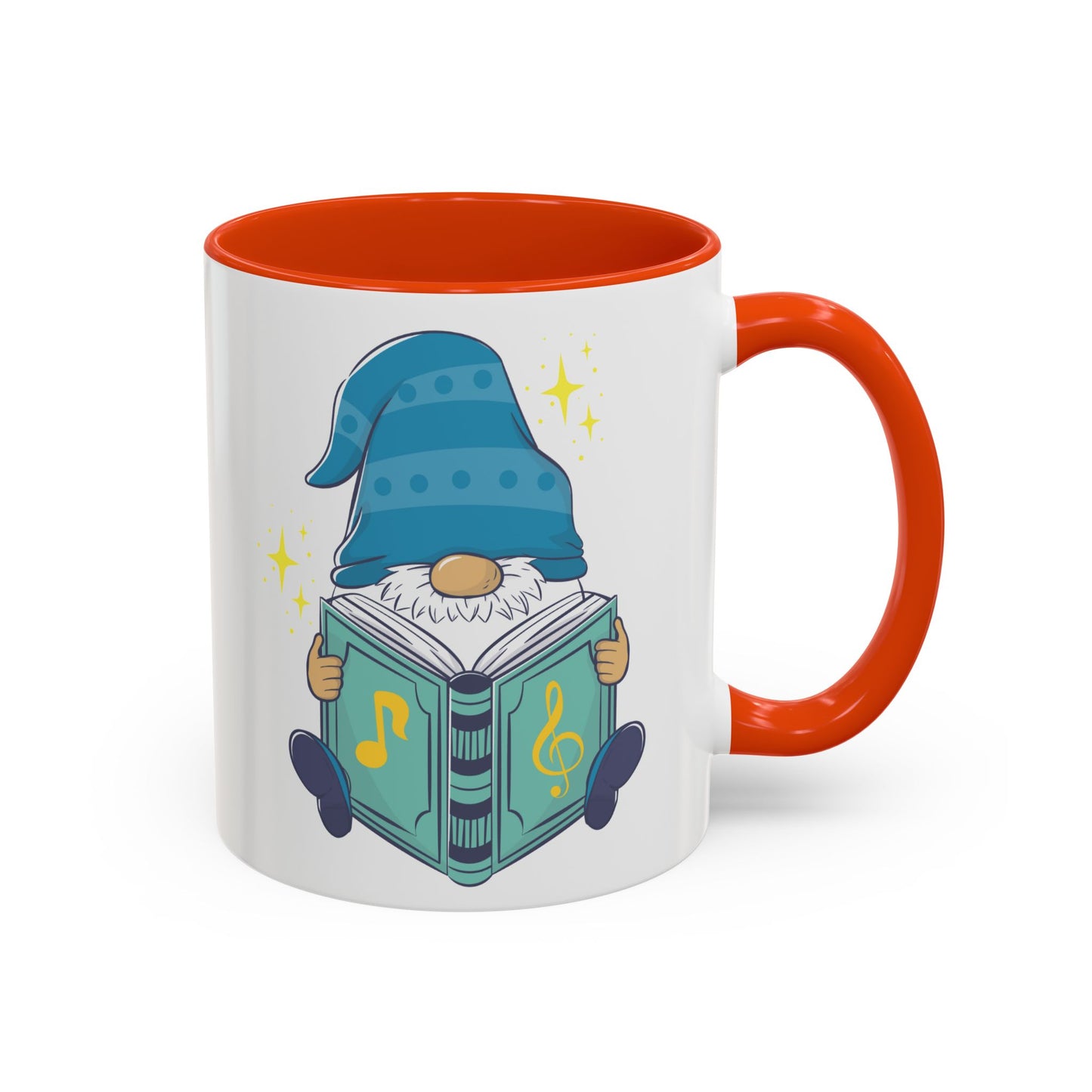 Whimsical Gnome & Music Book Mug - Brew Your Story | Ceramic Coffee & Tea Cup (11oz/15oz)