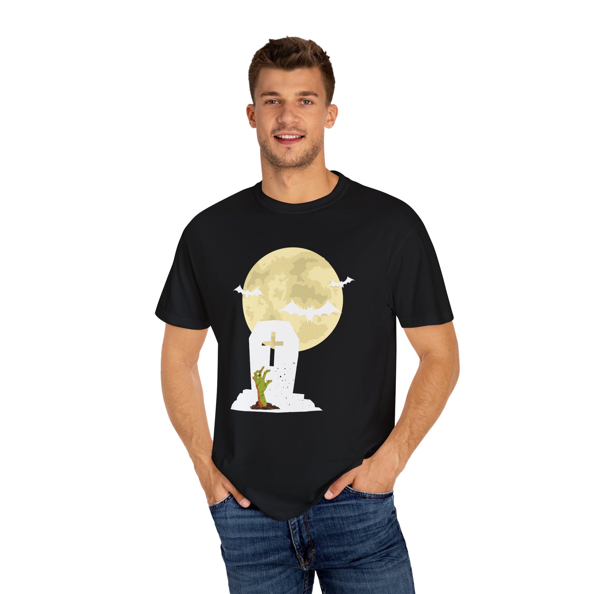Halloween Cemetery Unisex T-Shirt | Spooky Graveyard Tee