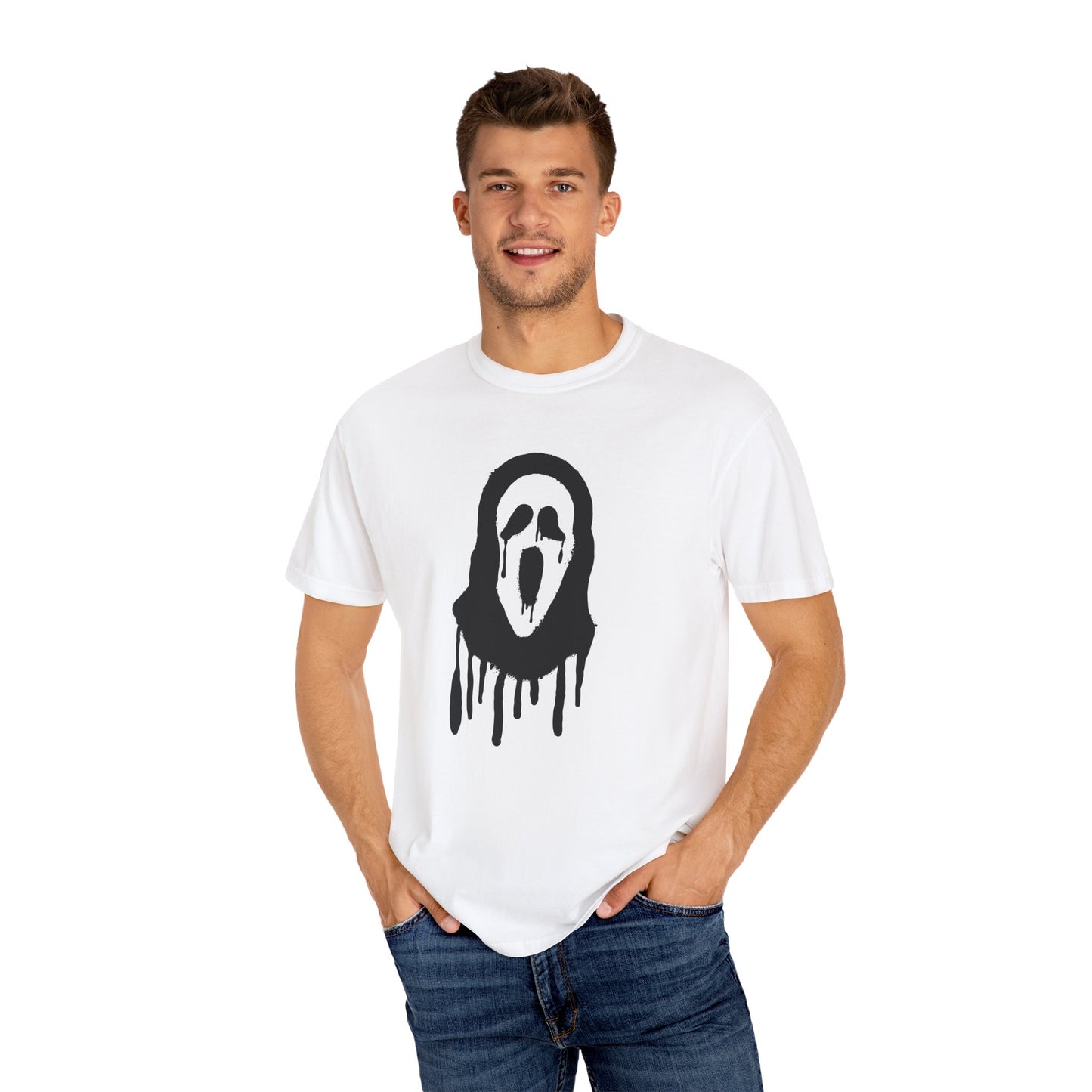 Halloween Scream Unisex T-Shirt | Spooky Ghost Mask Tee