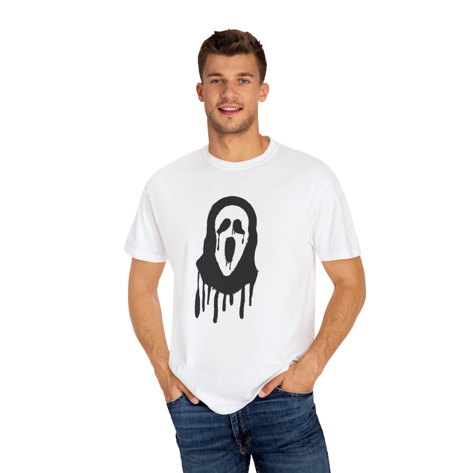 Halloween Scream Unisex T-Shirt | Spooky Ghost Mask Tee
