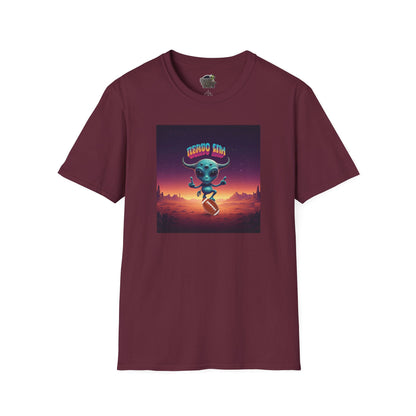 Maroon Alien football player unisex t-shirt