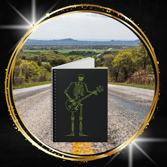 Metal Skeleton Fluo Spiral Notebook - Groove Your Notes!