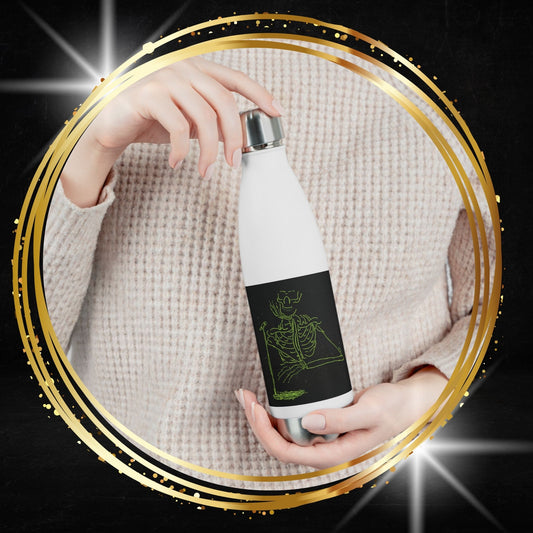 Vocalist Skeleton Water Bottle | Neon Metal Music Gift