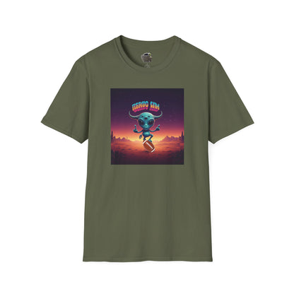 military green Alien football player unisex t-shirt