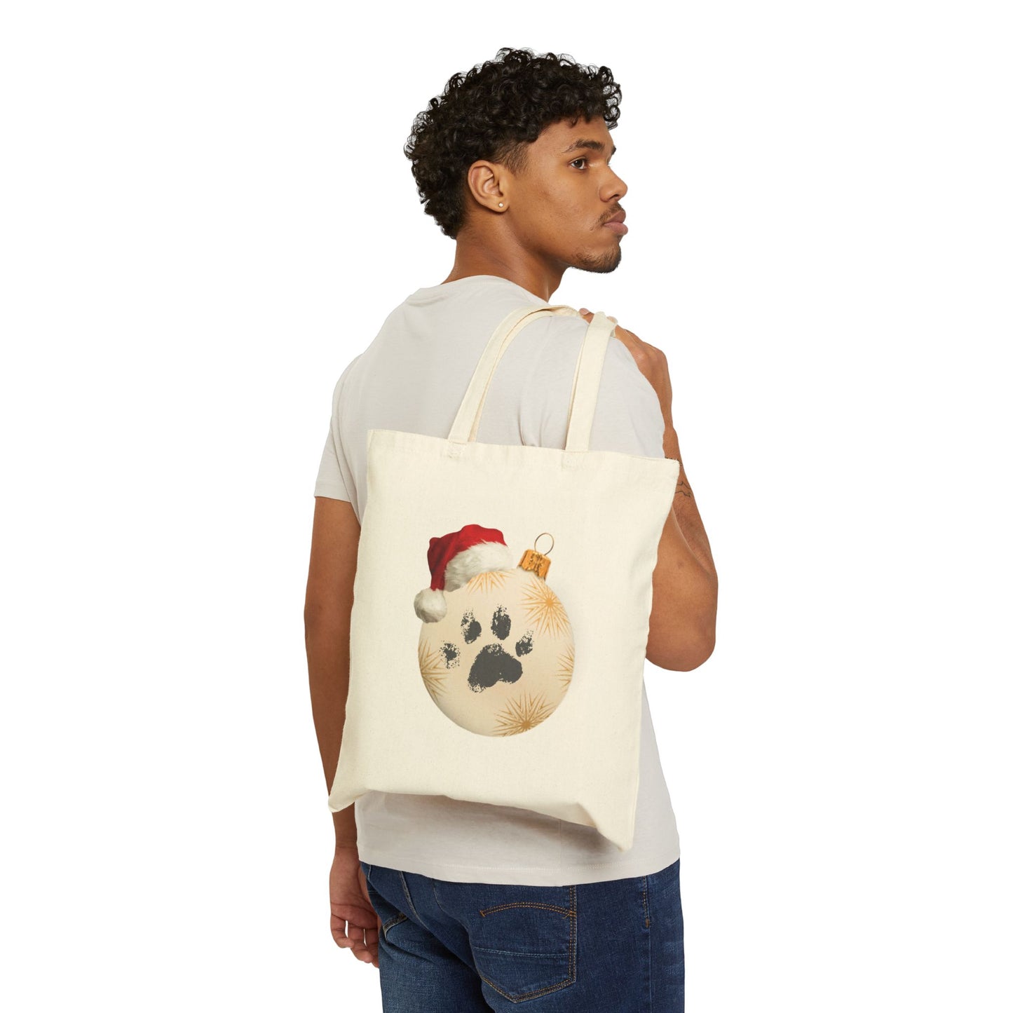 heavy duty canvas shopping bag for holiday gifts and groceries