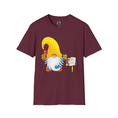 Musical Gnome Unisex T-Shirt: A Symphony of Style Maroon