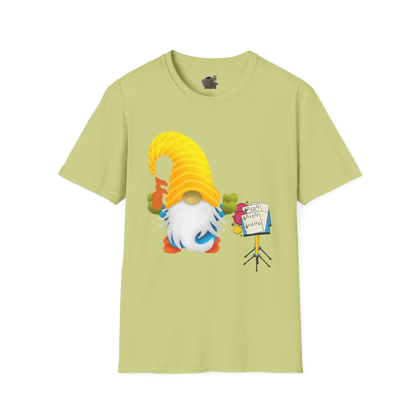 Musical Gnome Unisex T-Shirt: A Symphony of Style Pistachio