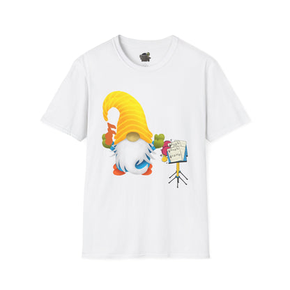 Musical Gnome Unisex T-Shirt: A Symphony of Style White