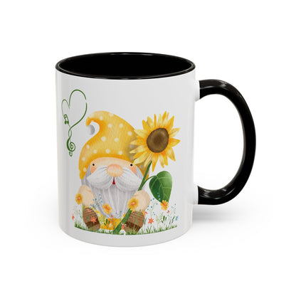 Mystical Gnome & Sunny Sunflower Mug - Your Garden's Secret Charm | Ceramic Coffee & Tea Cup (11oz/15oz)
