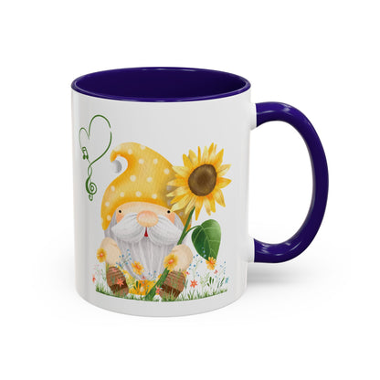 Mystical Gnome & Sunny Sunflower Mug - Your Garden's Secret Charm | Ceramic Coffee & Tea Cup (11oz/15oz)