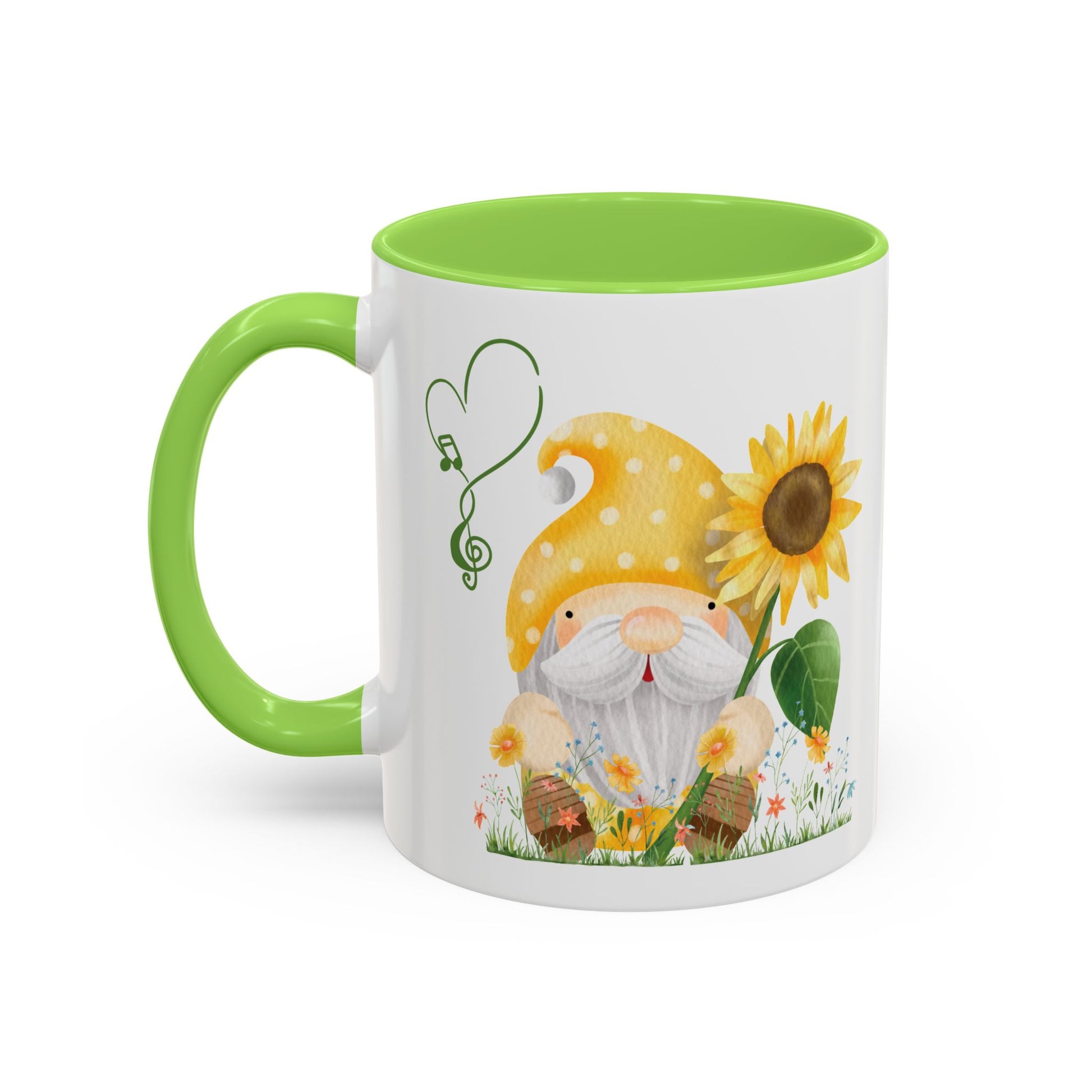Mystical Gnome & Sunny Sunflower Mug - Your Garden's Secret Charm | Ceramic Coffee & Tea Cup (11oz/15oz)