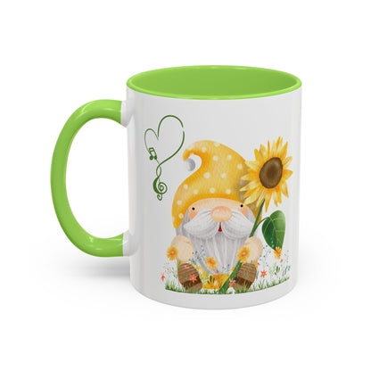 Mystical Gnome & Sunny Sunflower Mug - Your Garden's Secret Charm | Ceramic Coffee & Tea Cup (11oz/15oz)