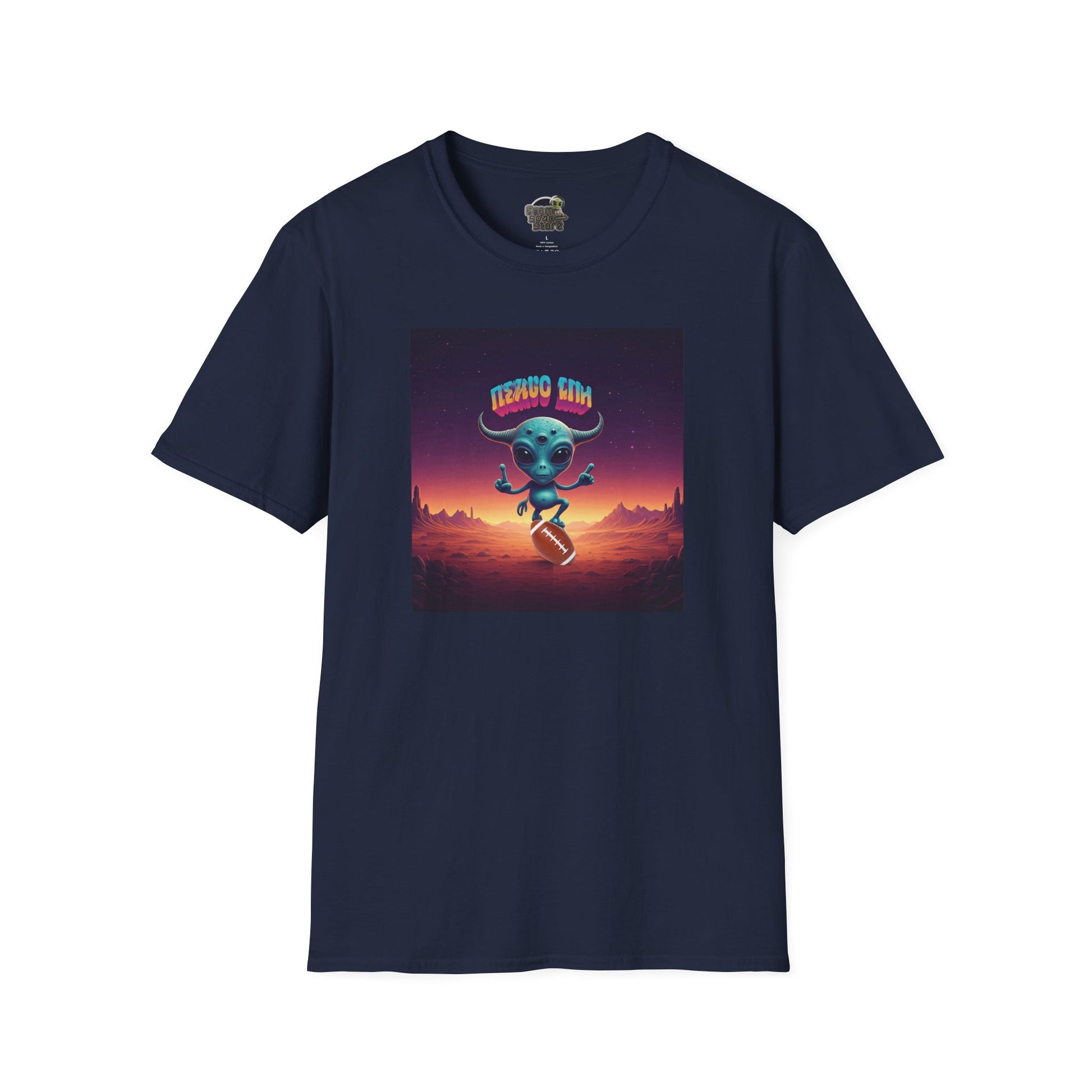 navy Alien football player unisex t-shirt