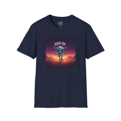 navy Alien football player unisex t-shirt