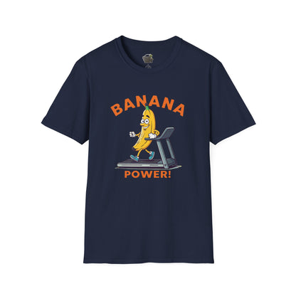 Banana Power t-shirt: Funny Fruit Workout Tee Navy