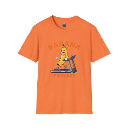 Banana Power t-shirt: Funny Fruit Workout Tee Heather Orange