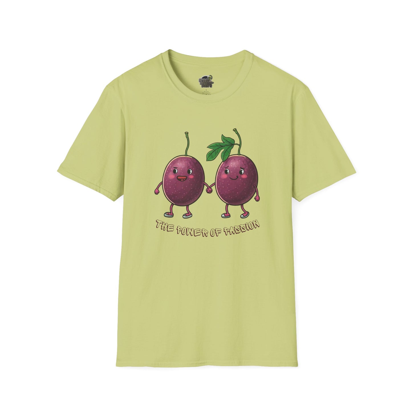 Power of Passion t-shirt: Funny Passion Fruit Love Tee Pistachio Cotton
