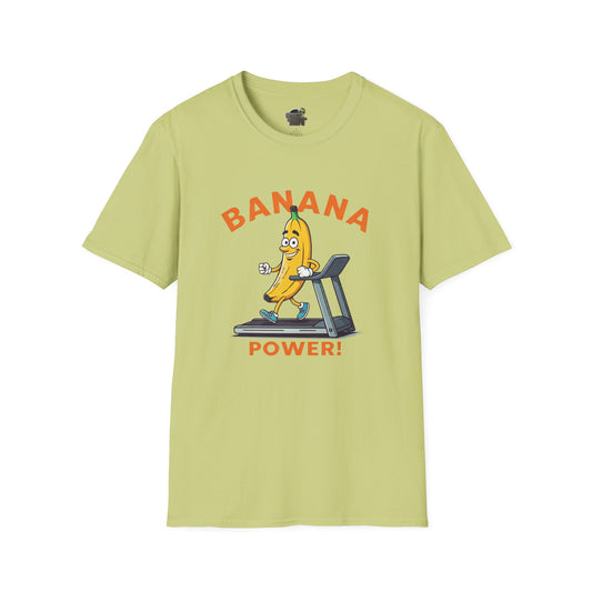 Banana Power t-shirt: Funny Fruit Workout Tee Pistachio