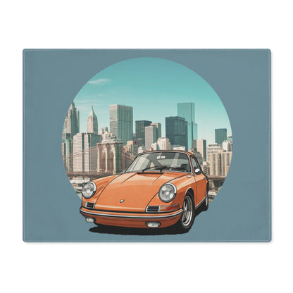 Minimalist Porsche 911 car art for high-end dining and kitchen use