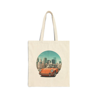 Porsche 911 Tote Bag: Iconic Vintage Power for Your Everyday Natural 15" x 16"