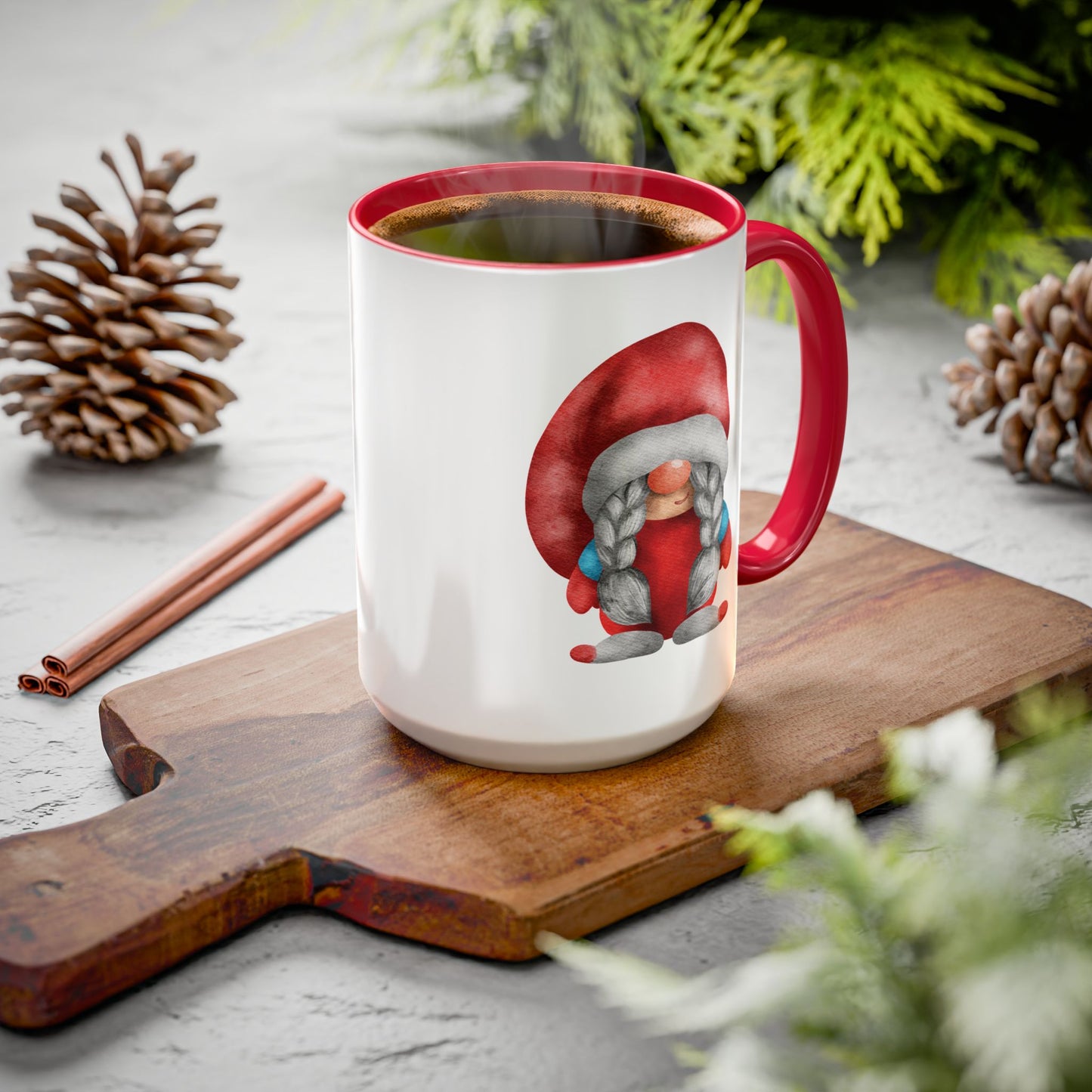 The Hearth Keeper: Cheerful Red Gnome with Braids