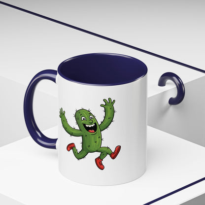Cactus Mania Running Cactus Mug - Fun & Eco-Friendly Ceramic Coffee Cup