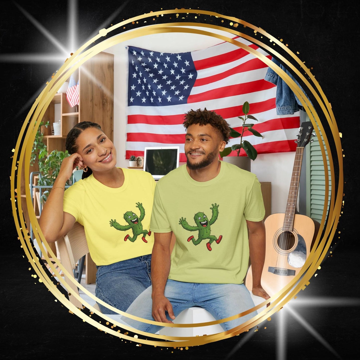 Running Cactus T-Shirt: Fun Organic Cotton Tee for Nature & Quirky Style | Cactus Mania