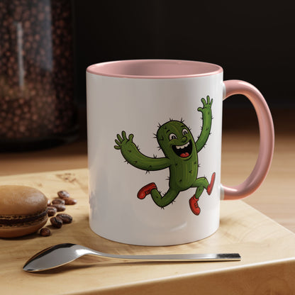 Cactus Mania Running Cactus Mug - Fun & Eco-Friendly Ceramic Coffee Cup