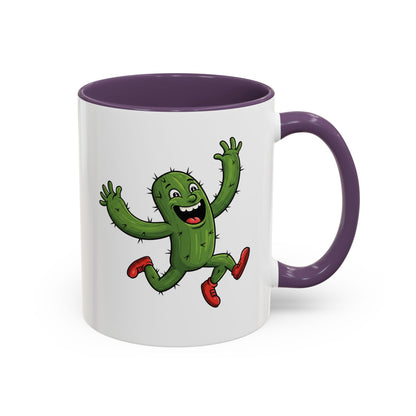 Cactus Mania Running Cactus Mug - Fun & Eco-Friendly Ceramic Coffee Cup