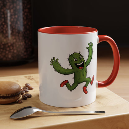 Cactus Mania Running Cactus Mug - Fun & Eco-Friendly Ceramic Coffee Cup