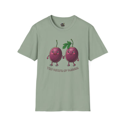 Power of Passion t-shirt: Funny Passion Fruit Love Tee Sage Cotton
