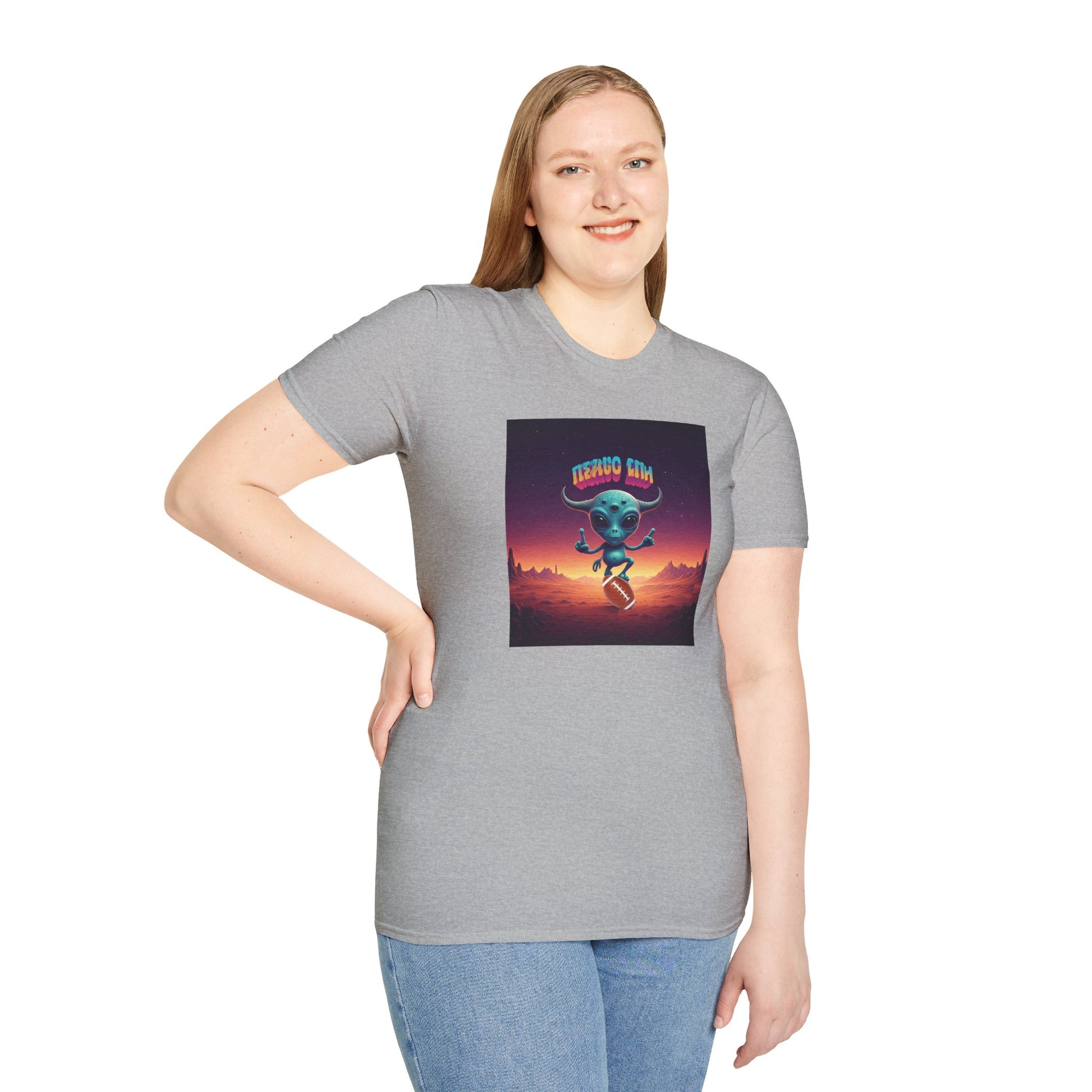 Alien football player unisex t-shirt, woman fashion