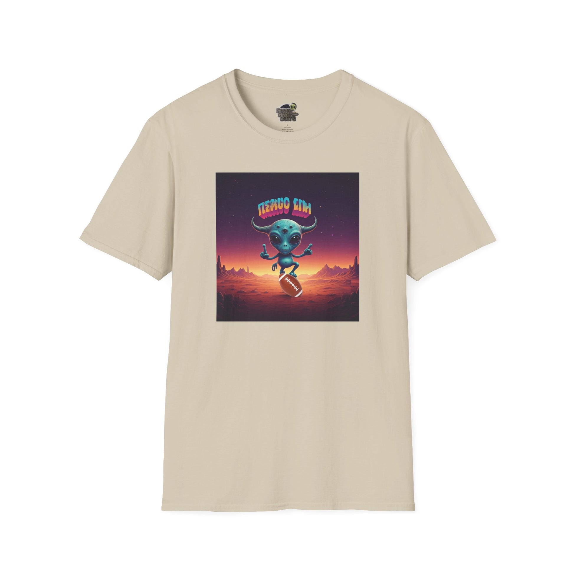 Sand Alien football player unisex t-shirt