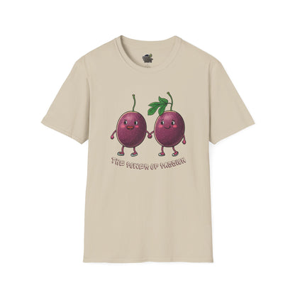 Power of Passion t-shirt: Funny Passion Fruit Love Tee Sand Cotton